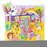 Puzzle Djeco 16 piese - Autobuzul copilariei