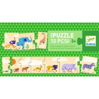 Puzzle Djeco 10 piese - De la mic la mare