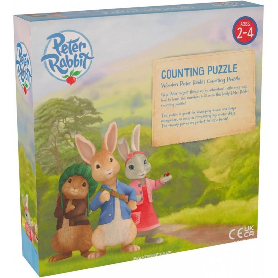 Puzzle Peter Rabbit cu numere Orange Tree Toys 10 piese