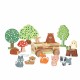 Set cu piese din lemn animale de padure Orange Tree Toys 15 piese