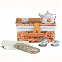 Set de ceai pentru copii in cos picnic Padurea Egmont Toys