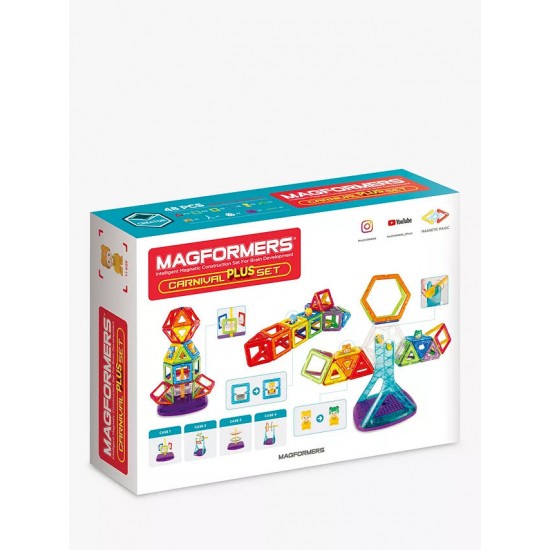 Set magnetic de construit Magformers, Carnival Plus, 48 piese