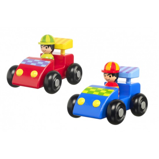 Set masini de curse din lemn Orange Tree Toys