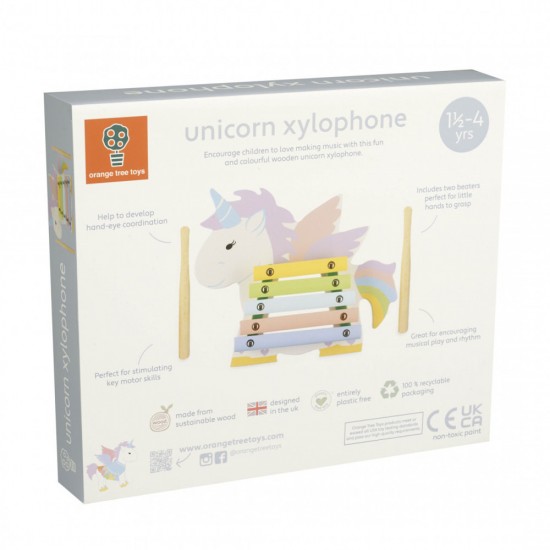 Xilofon din lemn unicorn Orange Tree Toys