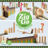 Set de constructie cu 27 piese Zig and Go Djeco - Bila cea mai mare