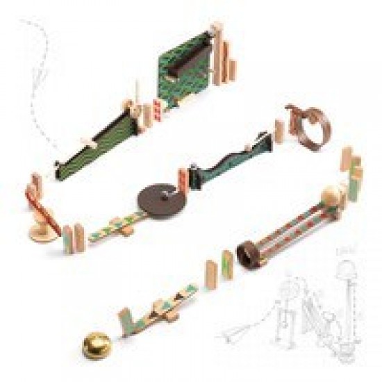 Set de constructie trasee Zig and Go Djeco 48 piese