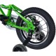 Bicicleta pentru copii 2-4 ani HappyCycles KidsCare, roti 12 inch, cu roti ajutatoare si frane pe disc, verde