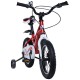 Bicicleta pentru copii 5-8 ani HappyCycles KidsCare, roti 16 inch, cu roti ajutatoare si frane pe disc, rosu