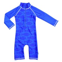 Costum de baie Fish Blue marime 62-68 protectie UV Swimpy