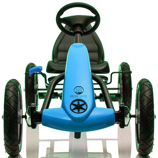 Kart cu pedale si roti gonflabile Karera Albastru Kidscare