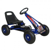Kart cu pedale, volan si roti gonflabile Racer Air Kidscare Albastru
