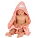 Prosop de baie pentru bebelus si mama roz Clevamama 2922N