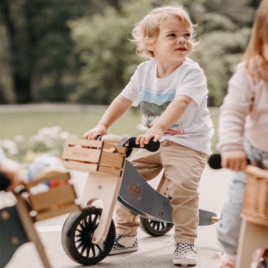 Tricicleta albastra de echilibru transformabila Tiny Tot Plus Kinderfeets