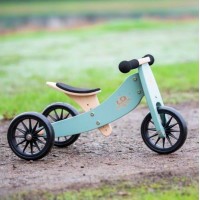 Tricicleta fara pedale transformabila Tiny Tot gri-verzui Kinderfeets