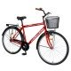 Bicicleta City 28 Inch cu frane mecanice V-Brake Velors CSV28/93A, cadru rosu cu design alb Bicicleta City 28 Inch cu frane mecanice V-Brake Velors CSV28/93A, cadru rosu cu design alb