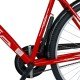 Bicicleta City 28 Inch cu frane mecanice V-Brake Velors CSV28/93A, cadru rosu cu design alb Bicicleta City 28 Inch cu frane mecanice V-Brake Velors CSV28/93A, cadru rosu cu design alb
