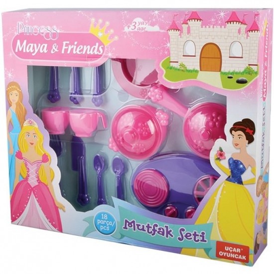 Accesorii bucatarie copii 18 piese Princess Maya and Friends Ucar Toys UC142