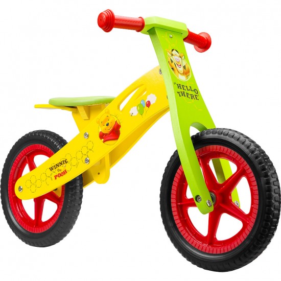 Bicicleta din lemn fara pedale 12 Winnie the Pooh Seven SV9910