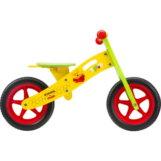 Bicicleta din lemn fara pedale 12 Winnie the Pooh Seven SV9910