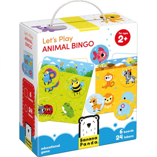 Joc educativ - Hai sa ne jucam Animal Bingo 24 piese Banana Panda