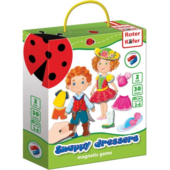 Joc educativ magnetic Snappy dressers Roter Kafer