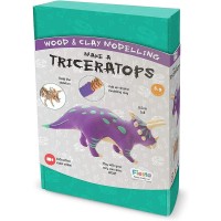 Kit constructie lemn si argila - Triceratops Fiesta Crafts