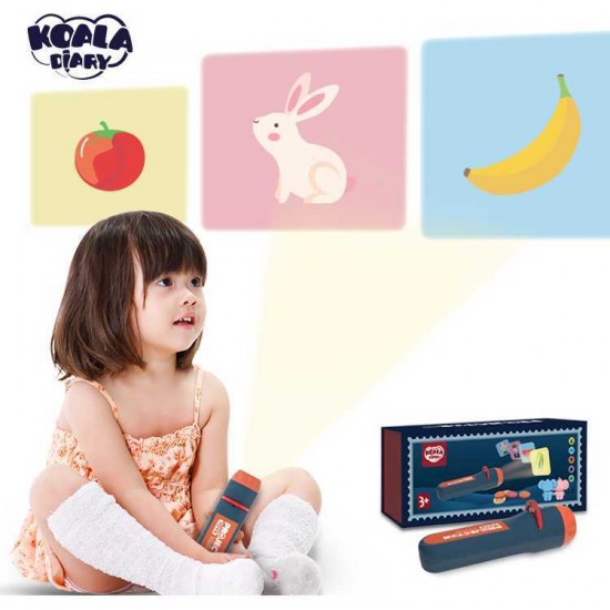 Lanterna proiector cu 6 diapozitive Koala Diary KD80201 Albastru