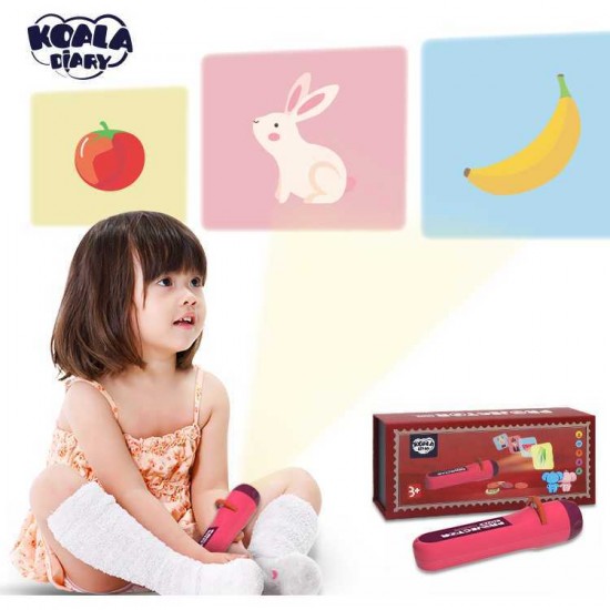 Lanterna proiector cu 6 diapozitive Koala Diary KD80201 Roz