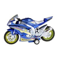 Motocicleta de Curse cu Lumini si Sunete 30 cm Toi-Toys TT29210Z Albastru