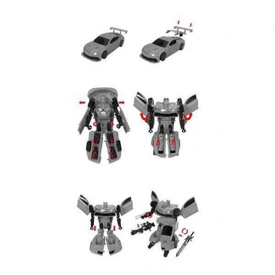 Robot transformabil in masina sport Roboforces 26 cm Toi-Toys TT30090Z galben
