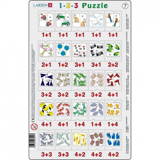 Set 12 Puzzle-uri 1-2-3, 25 Piese Larsen LRP46