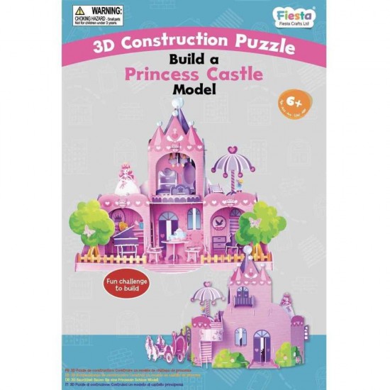 Set constructie puzzle 3D Castelul Printesei Fiesta Crafts 109 piese