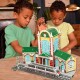 Set constructie puzzle 3D Gara tren Fiesta Crafts 63 piese