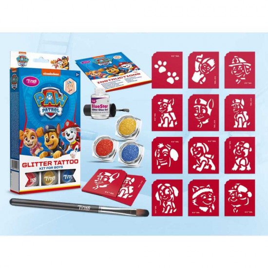 Set tatuaje temporare cu sclipici Paw Patrol Tytoo KKCTT2310026