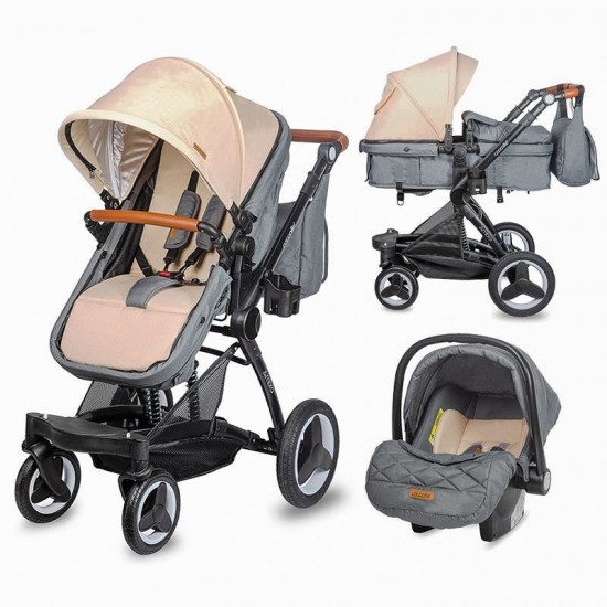 Carucior transformabil 3 in 1 Coccolle Ambra Safari Beige 2021