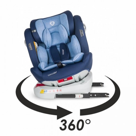 Scaun auto cu Isofix 0-36 kg rotativ Coccolle Nerio Celestial Blue