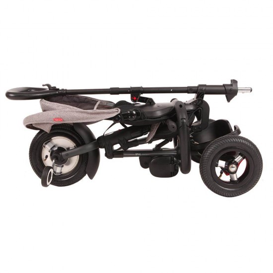 Tricicleta cu roti de cauciuc Qplay Rito Rubber Gri