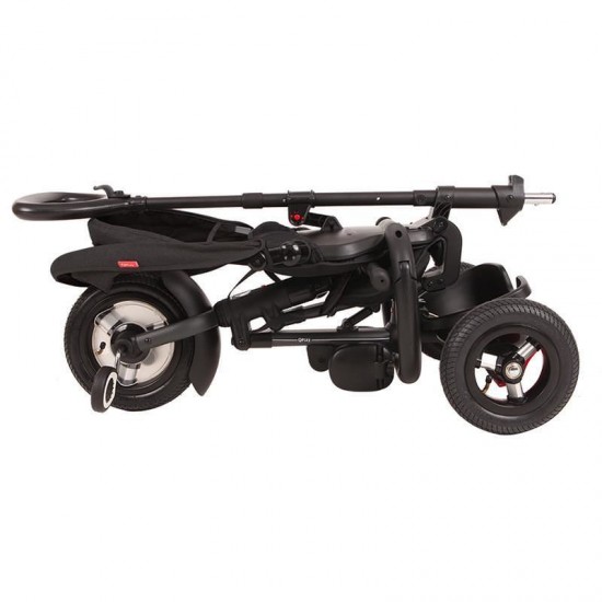 Tricicleta cu roti de cauciuc Qplay Rito Rubber Negru