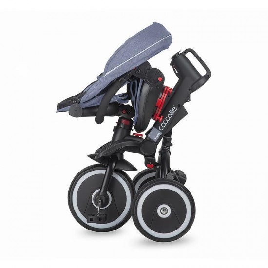 Tricicleta copii multifunctionala pliabila Coccolle Vispo Urban Grey