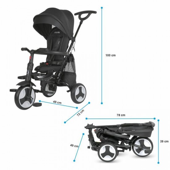 Tricicleta ultrapliabila Coccolle Spectra Plus Jet Black Tricicleta ultrapliabila Coccolle Spectra Plus Jet Black