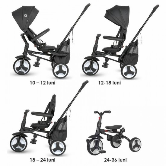 Tricicleta ultrapliabila Coccolle Spectra Plus Jet Black Tricicleta ultrapliabila Coccolle Spectra Plus Jet Black