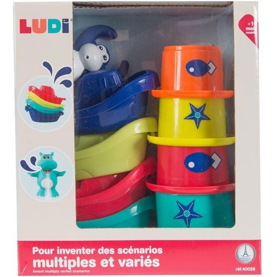 Jucarie de baie Mini Monkeys Ludi