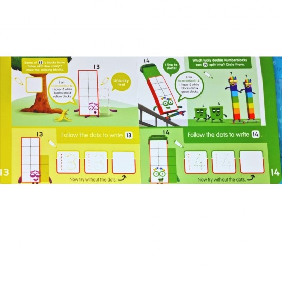 Carticica Scriu si sterg -  Numberblocks 11-20