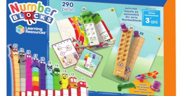 Set de activitati de la 11 - 20 MathLink Cubes Numberblocks in limba ...