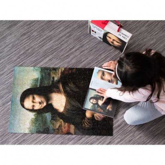 Puzzle Mona Lisa 300 piese cu carte