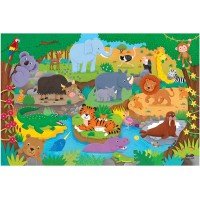 Puzzle podea 30 piese - Alfabetul animalutelor