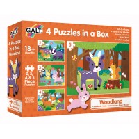 Set 4 puzzle-uri - Animalute din padure (2, 3, 4, 5 piese)