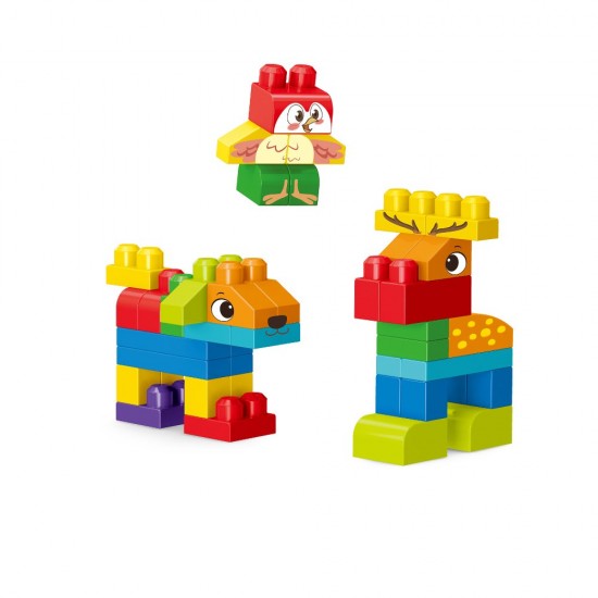 Set de constructie STEAM - Animalute haioase 44 piese