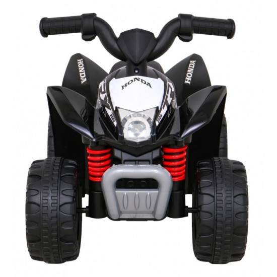 ATV electric Honda 250X TRX, roti din plastic, scaun tapitat, 64x38x43 cm, putere 30W - Negru