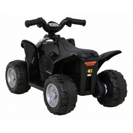 ATV electric Honda 250X TRX, roti din plastic, scaun tapitat, 64x38x43 cm, putere 30W - Negru